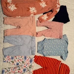 9 items bundled. Multiple brands. See photos. 0-3 months.